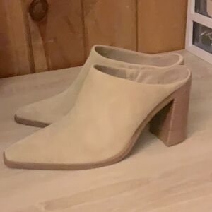 suede Vince Camato open ankle heels